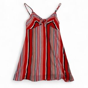 Trixxi Red and Black Striped Dress